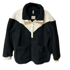 EPretty Sherpa soft comfy pullover jacket sweatshirt- Size XL- NWT